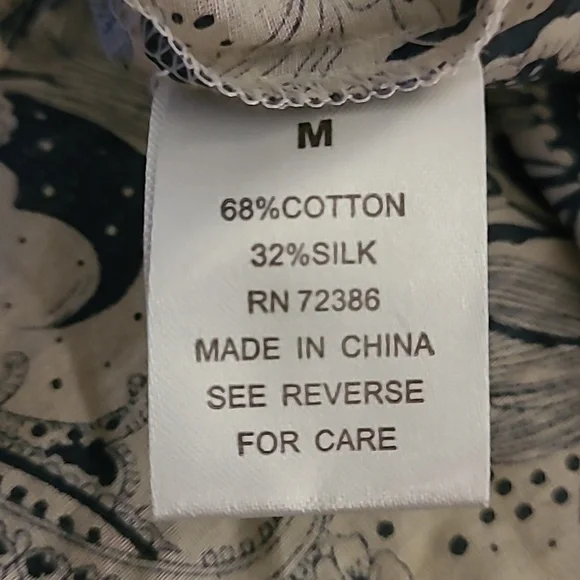 Romantic Silk Cotton Summer Dress with Buttons and Ruffles Size Medium - Picture 11 of 13